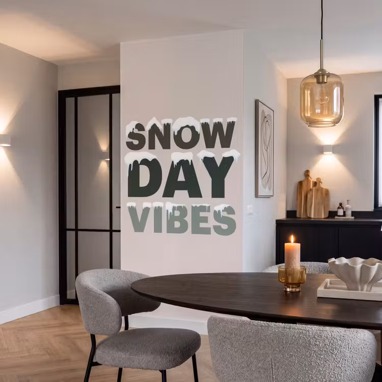 Tapete - Schnee – Text – Weihnachten – Beige — 5