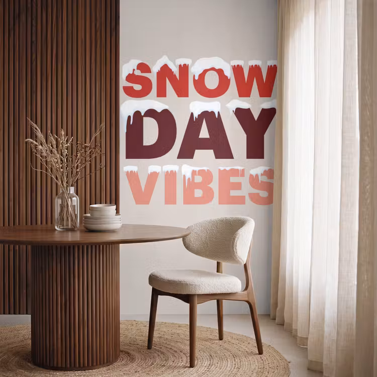 Tapete - Schnee – Weihnachten – Text – Rot — 4