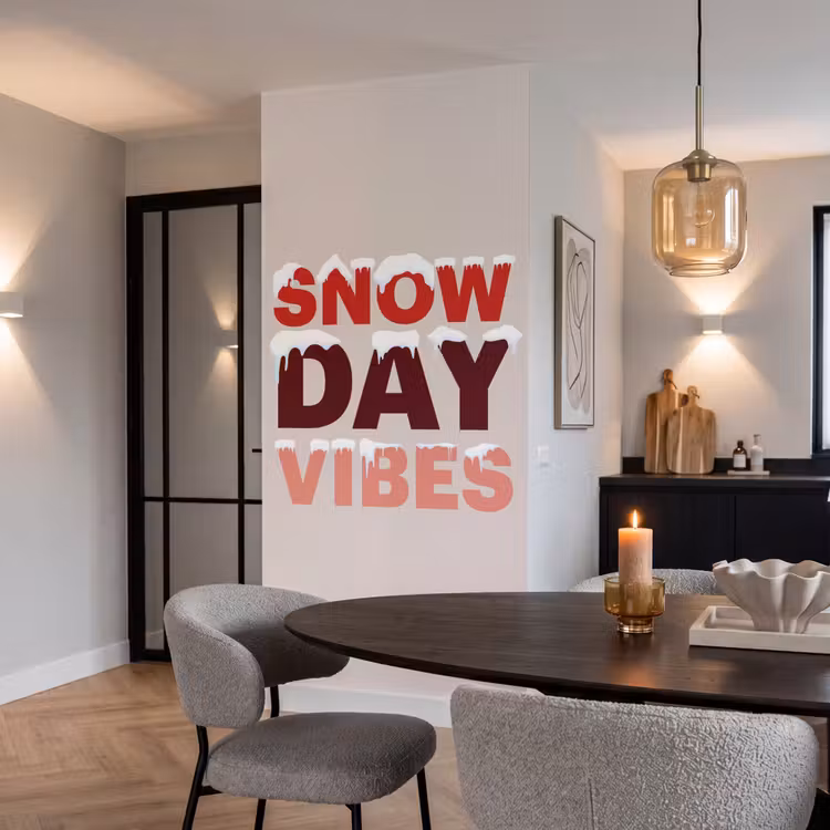 Tapete - Schnee – Weihnachten – Text – Rot — 5