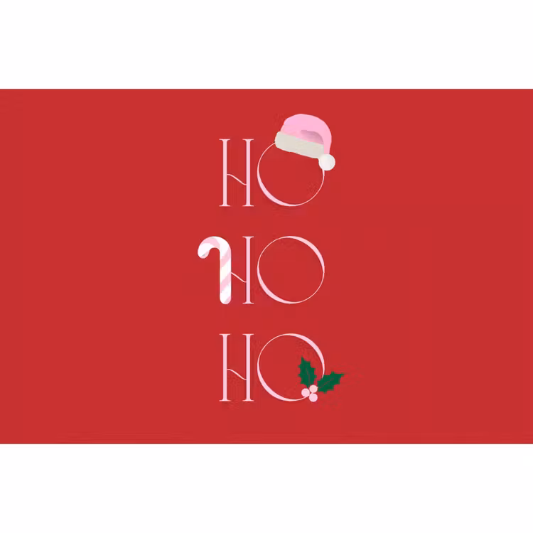 Tapete - Weihnachten – Text – Illustration – Rot — 2