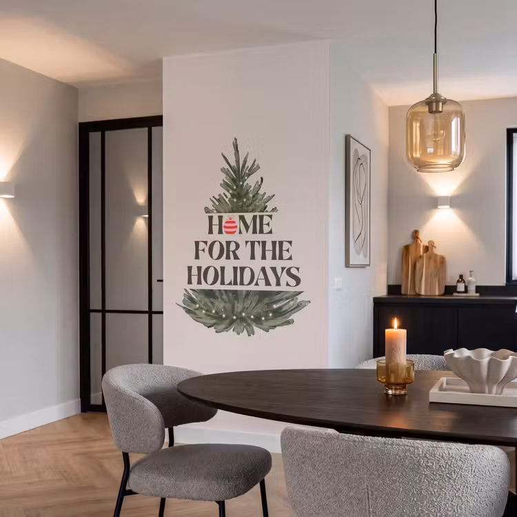 Tapete - Weihnachten – Text – Weihnachtsbaum – Beige — 5
