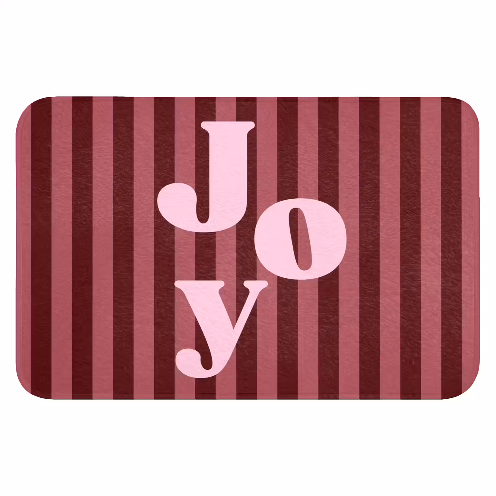 Badematte - Joy – Weihnachten – Text – Rosa — 1