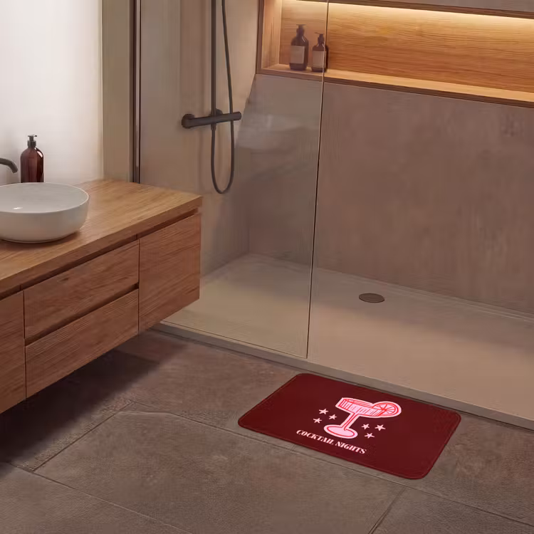 Badematte - Cocktail – Weihnachten – Burgunderrot – Rosa — 8