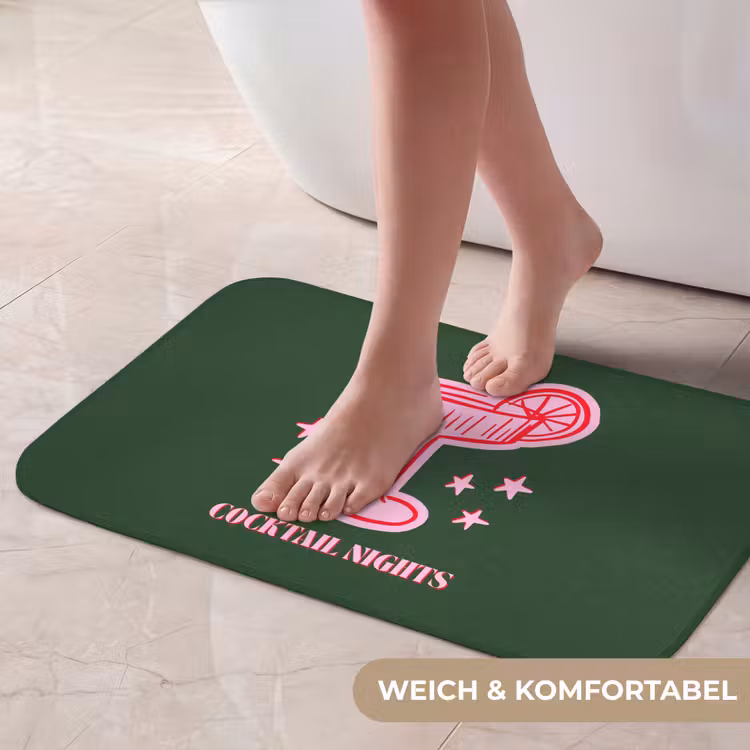 Badematte - Cocktail – Weihnachten – Rosa – Grün — 5