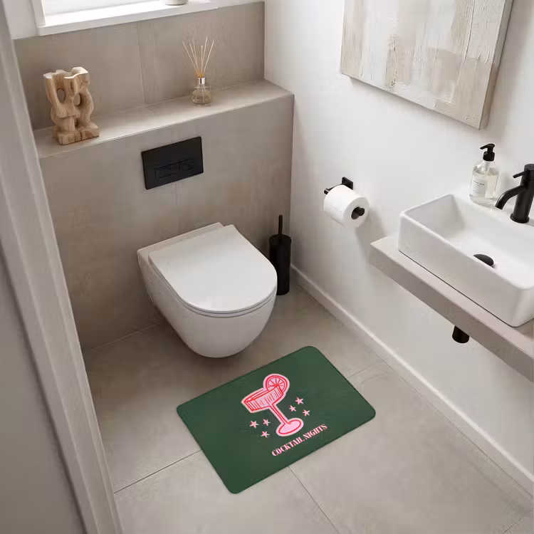 Badematte - Cocktail – Weihnachten – Rosa – Grün — 6