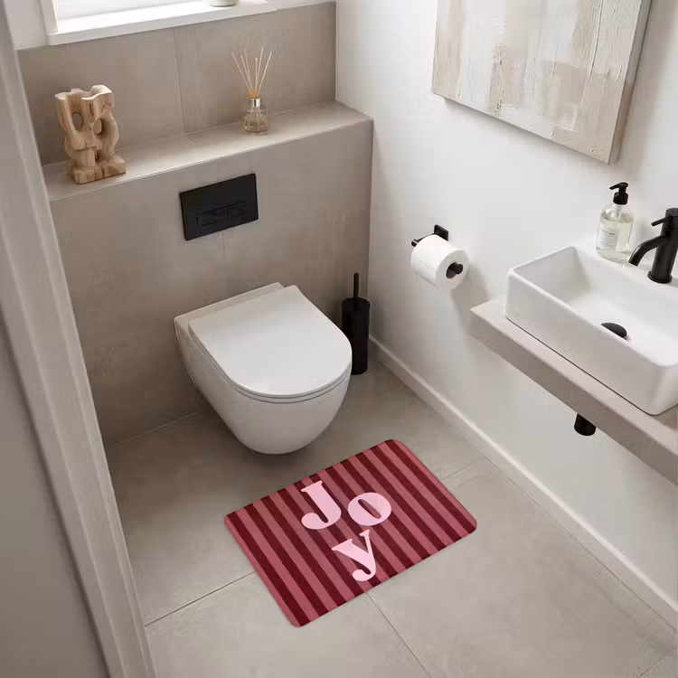 Badematte - Joy – Weihnachten – Text – Rosa — 6