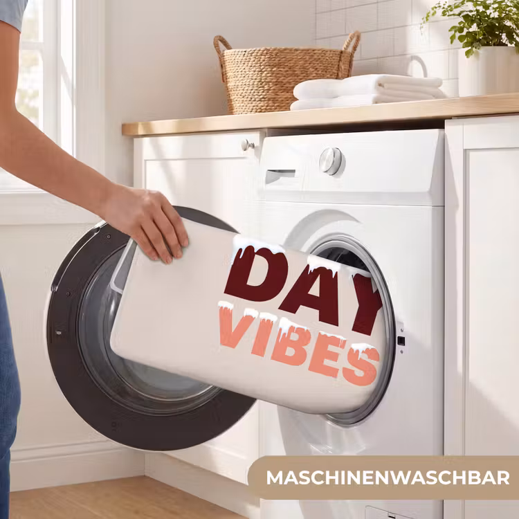 Badematte - Schnee – Weihnachten – Text – Rot — 7