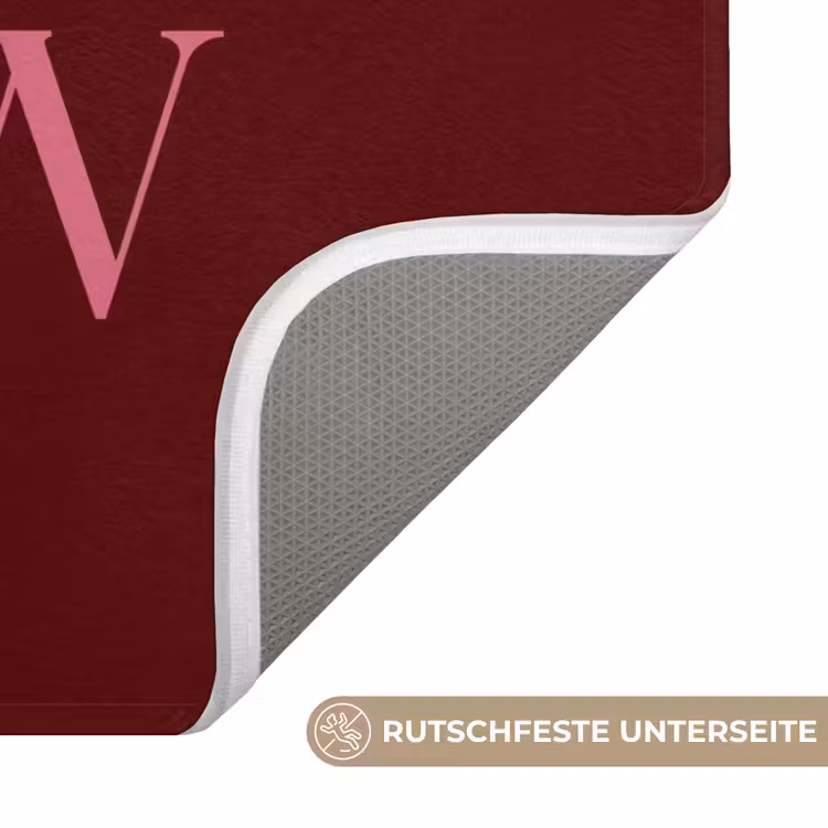 Badematte - Text – Weihnachten – Schnee – Rosa — 3