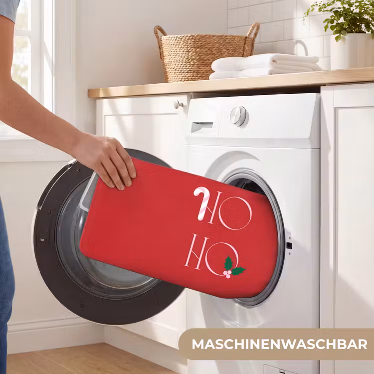Badematte - Weihnachten – Text – Illustration – Rot — 7
