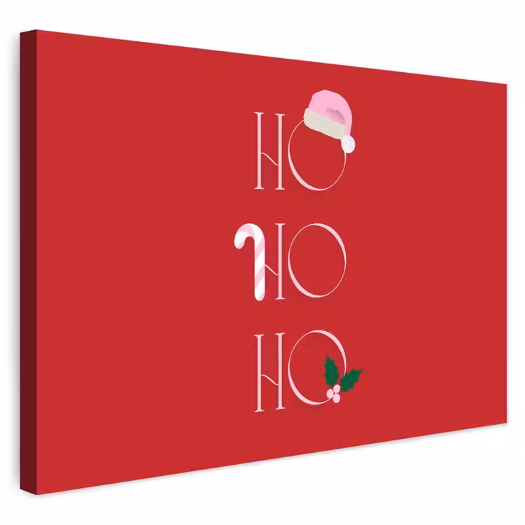 Outdoor Leinwand - Weihnachten – Text – Illustration – Rot — 1