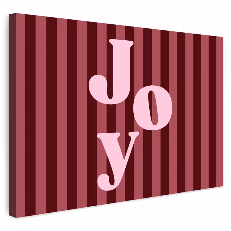 Outdoor Leinwand - Joy – Weihnachten – Text – Rosa — 1