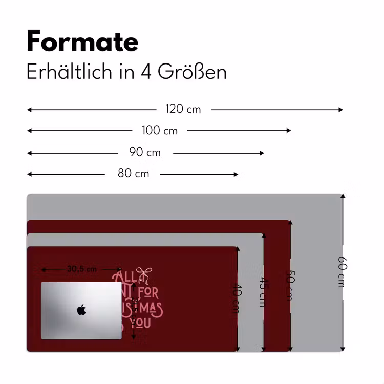 Schreibtischunterlage - Text – Weihnachten – Rot – Rosa — 5