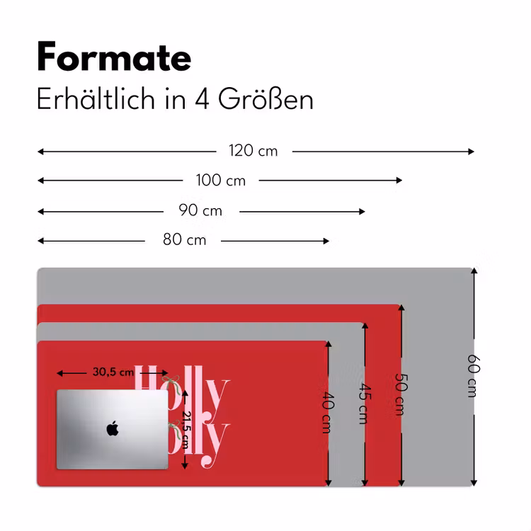Schreibtischunterlage - Weihnachten – Rosa – Rot – Text — 5