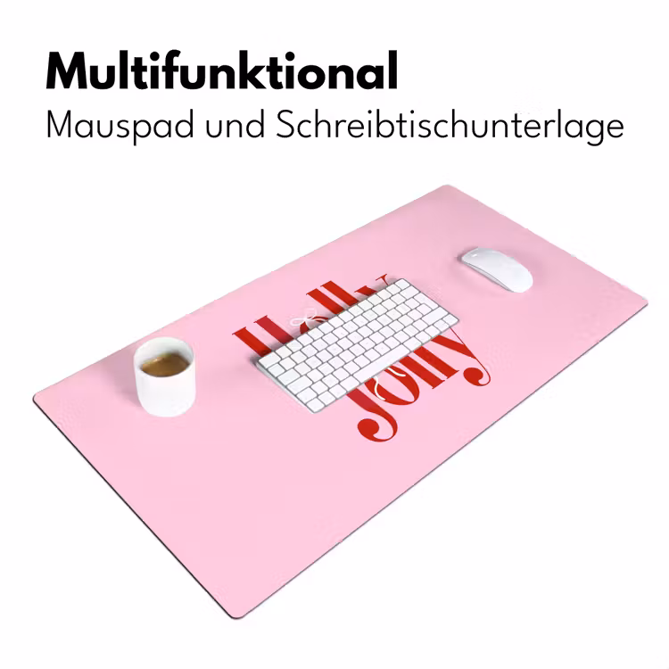 Schreibtischunterlage - Weihnachten – Text – Rot – Rosa — 4