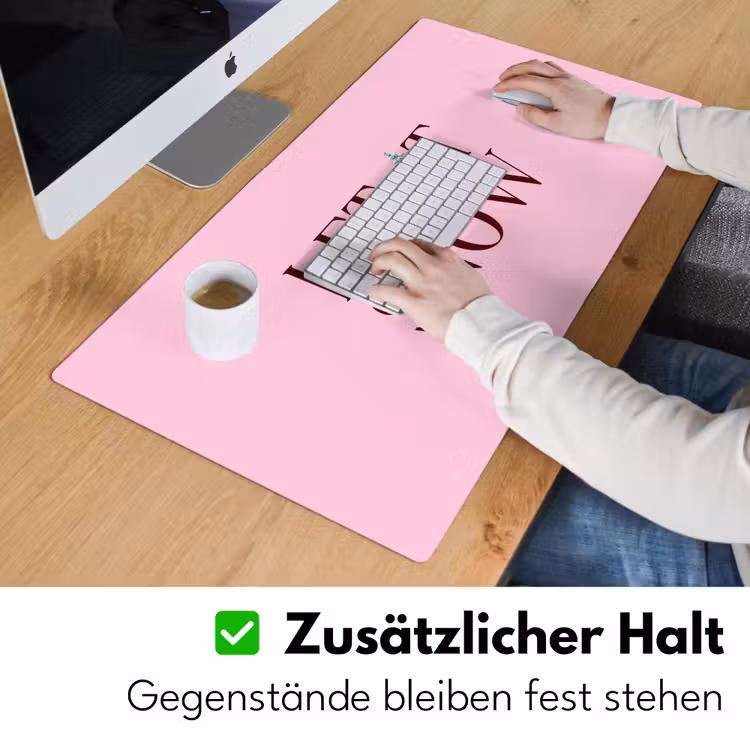 Schreibtischunterlage - Weihnachten – Text – Schnee – Rosa — 3