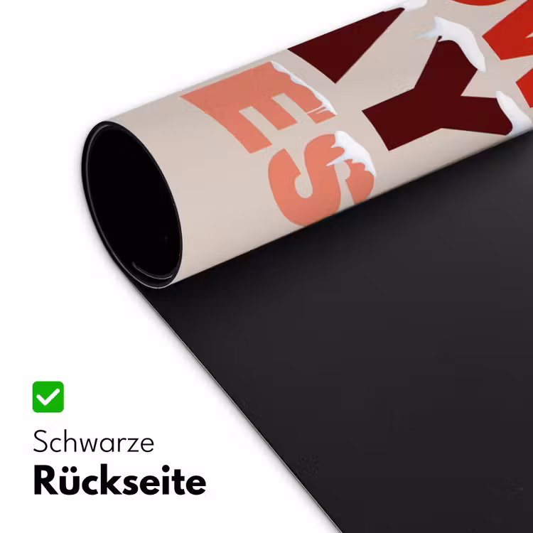 Schreibtischunterlage - Schnee – Weihnachten – Text – Rot — 2