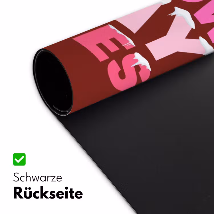 Schreibtischunterlage - Weihnachten – Text – Schnee – Rot – Rosa — 2