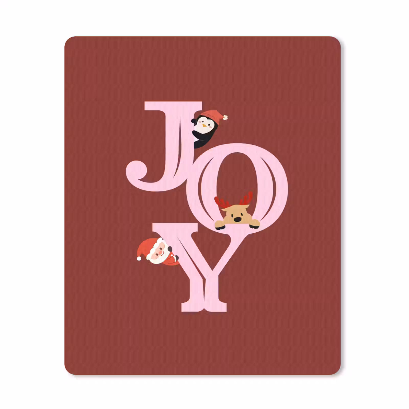 Mauspad - Freude – Weihnachten – Animation – Rot – Rosa — 1