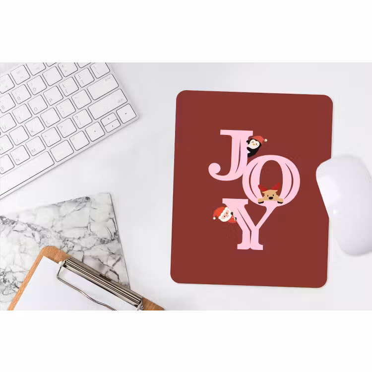 Mauspad - Freude – Weihnachten – Animation – Rot – Rosa — 4