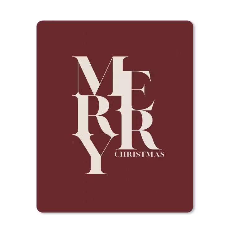 Mauspad - Merry – Text – Dunkel – Rot — 1