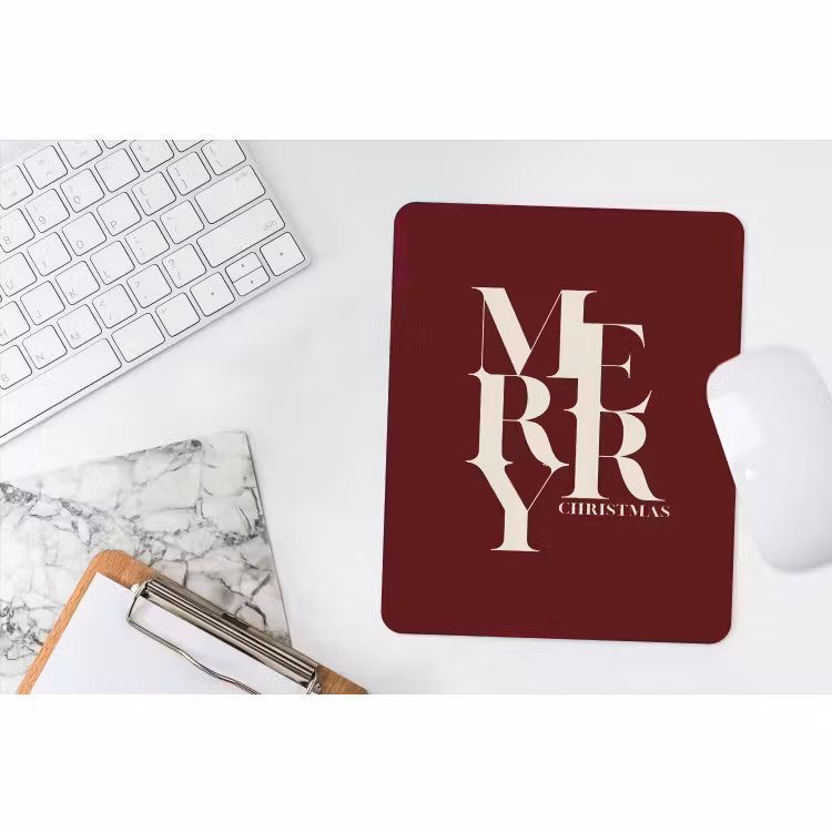 Mauspad - Merry – Text – Dunkel – Rot — 4