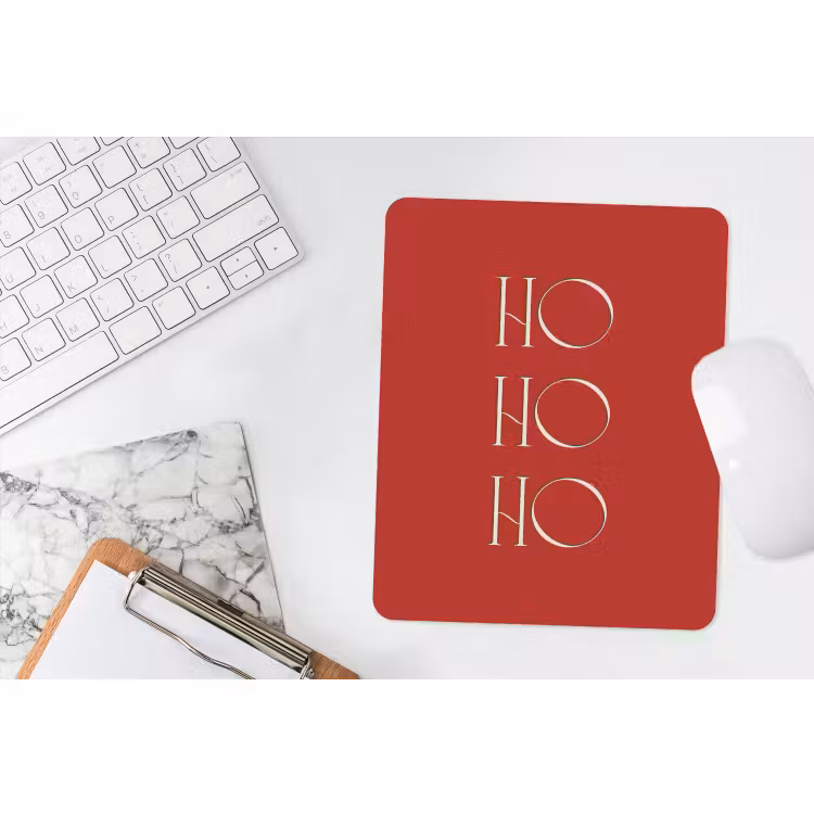 Mauspad - Text – Weihnachten – Modern – Rot — 4