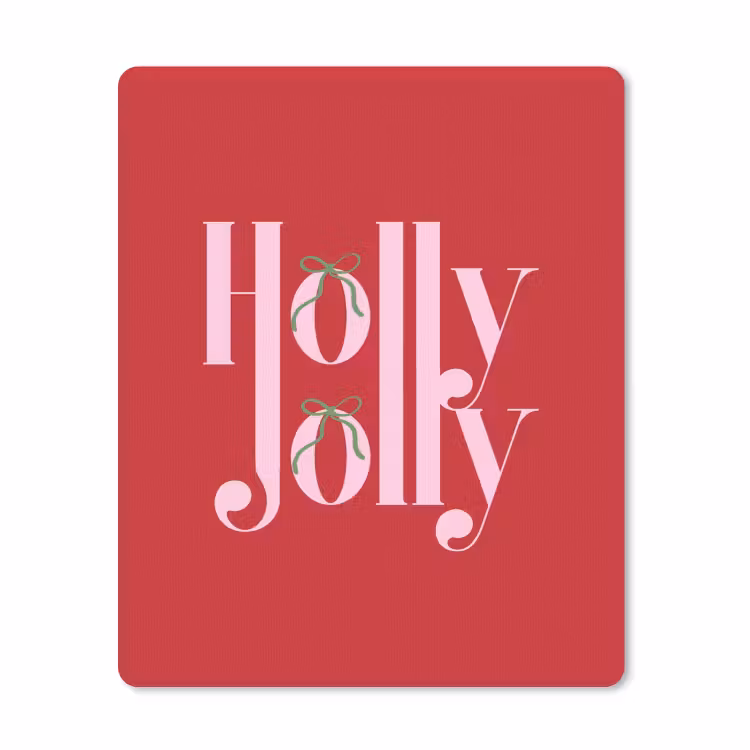 Mauspad - Weihnachten – Rosa – Rot – Text — 1