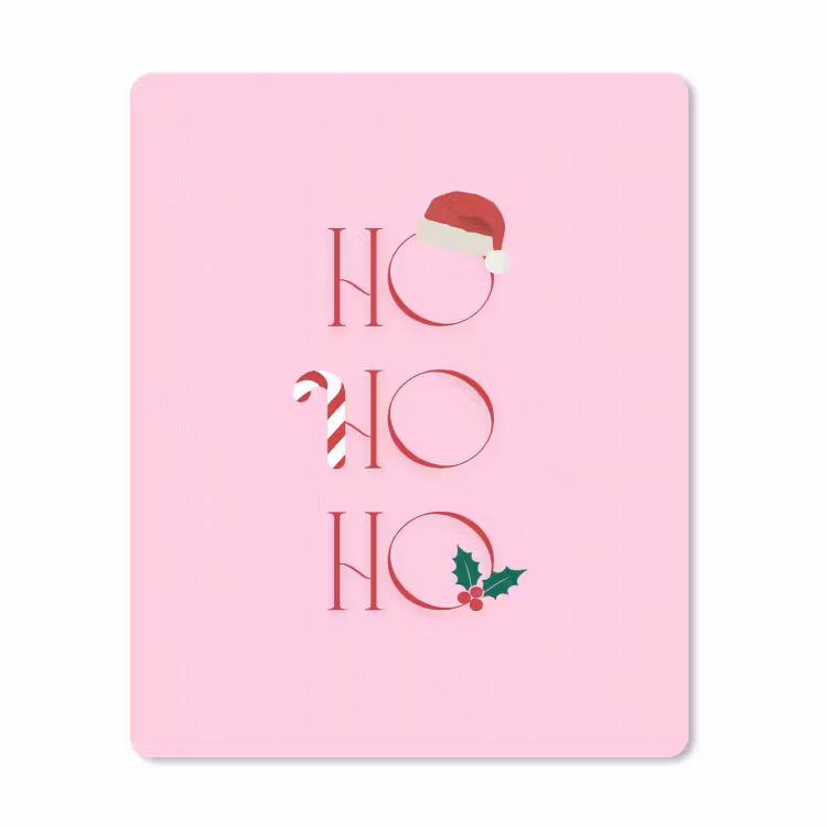 Mauspad - Weihnachten – Text – Rosa – Illustration — 1