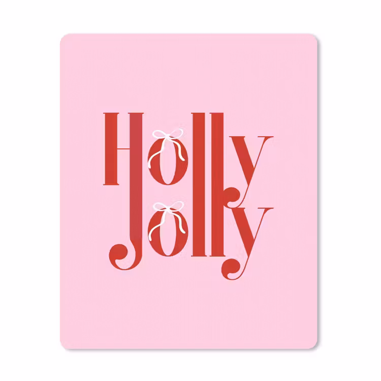 Mauspad - Weihnachten – Text – Rot – Rosa — 1