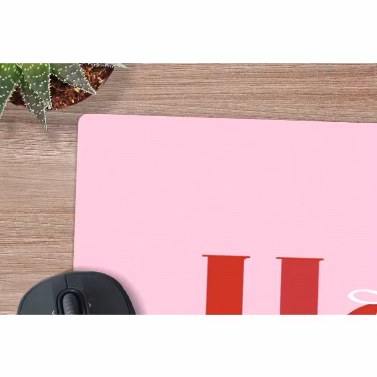 Mauspad - Weihnachten – Text – Rot – Rosa — 5