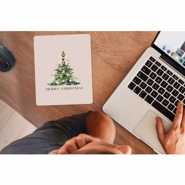 Mauspad - Weihnachten – Weihnachtsbaum – Text — 2