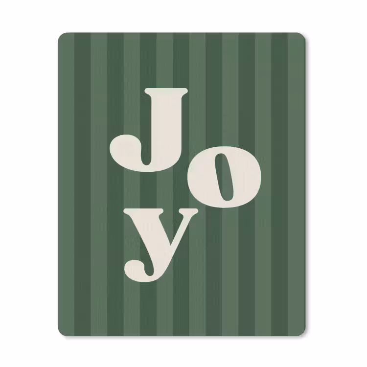 Mauspad - Joy – Weihnachten – Text – Grün — 1
