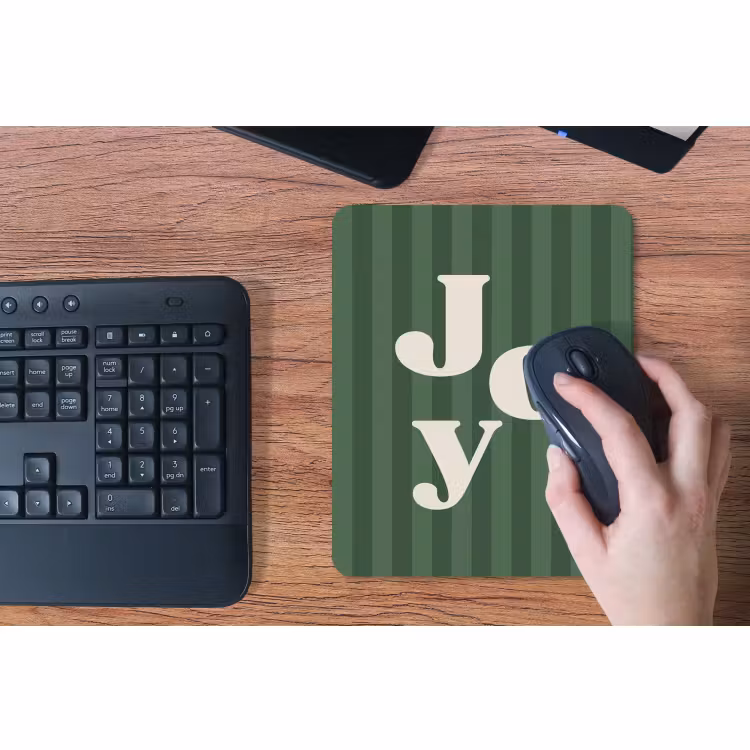 Mauspad - Joy – Weihnachten – Text – Grün — 3