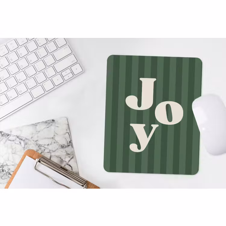 Mauspad - Joy – Weihnachten – Text – Grün — 4