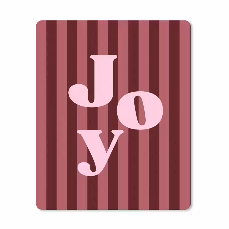 Mauspad - Joy – Weihnachten – Text – Rosa — 1