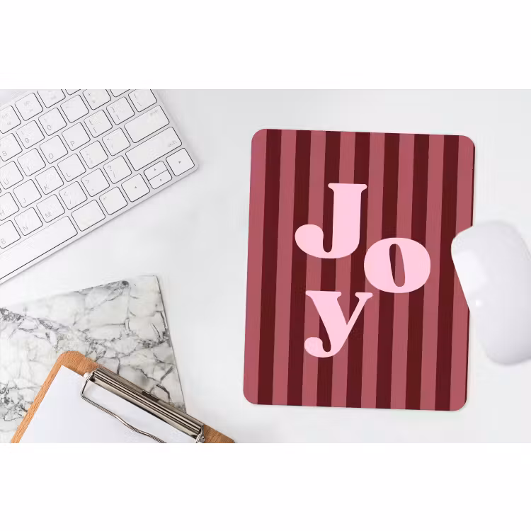 Mauspad - Joy – Weihnachten – Text – Rosa — 4