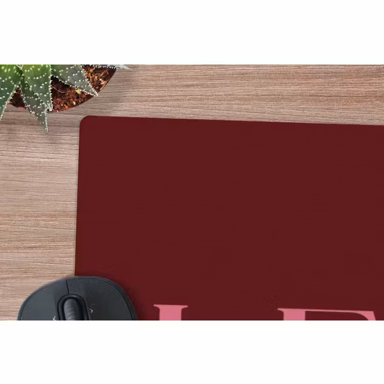 Mauspad - Text – Weihnachten – Schnee – Rosa — 5