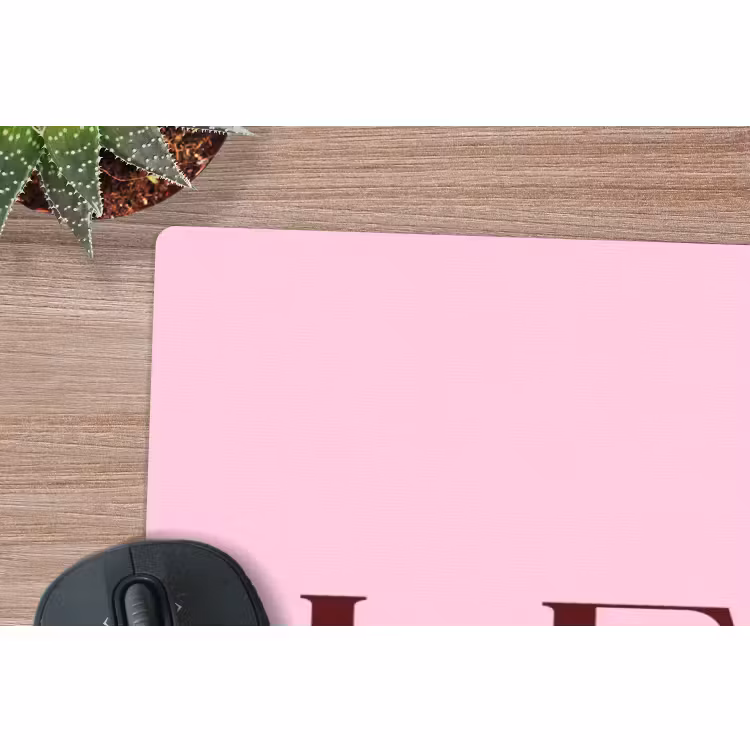 Mauspad - Weihnachten – Text – Schnee – Rosa — 5