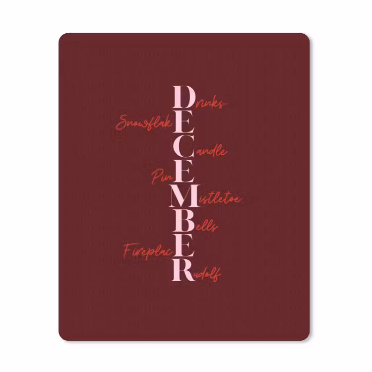 Mauspad - Dezember – Text – Weihnachten – Burgund — 1
