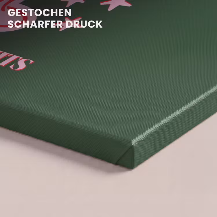 Leinwandbild - Cocktail – Weihnachten – Rosa – Grün — 4