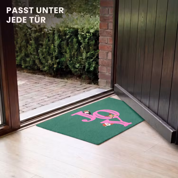 Fußmatte - Freude – Weihnachten – Animation – Rosa – Grün — 7