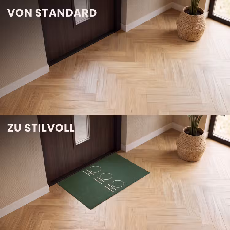 Fußmatte - Text – Weihnachten – Modern – Grün — 3