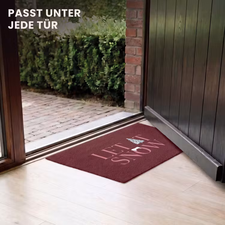 Fußmatte - Text – Weihnachten – Schnee – Rosa — 7