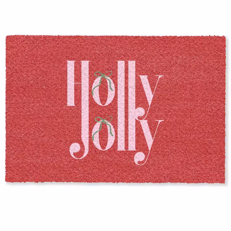 Fußmatte - Weihnachten – Rosa – Rot – Text — 1