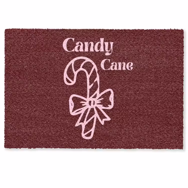 Fußmatte - Weihnachten – Süßigkeiten – Text – Rosa — 1