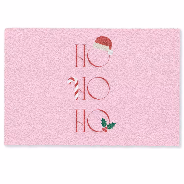 Fußmatte - Weihnachten – Text – Rosa – Illustration — 1