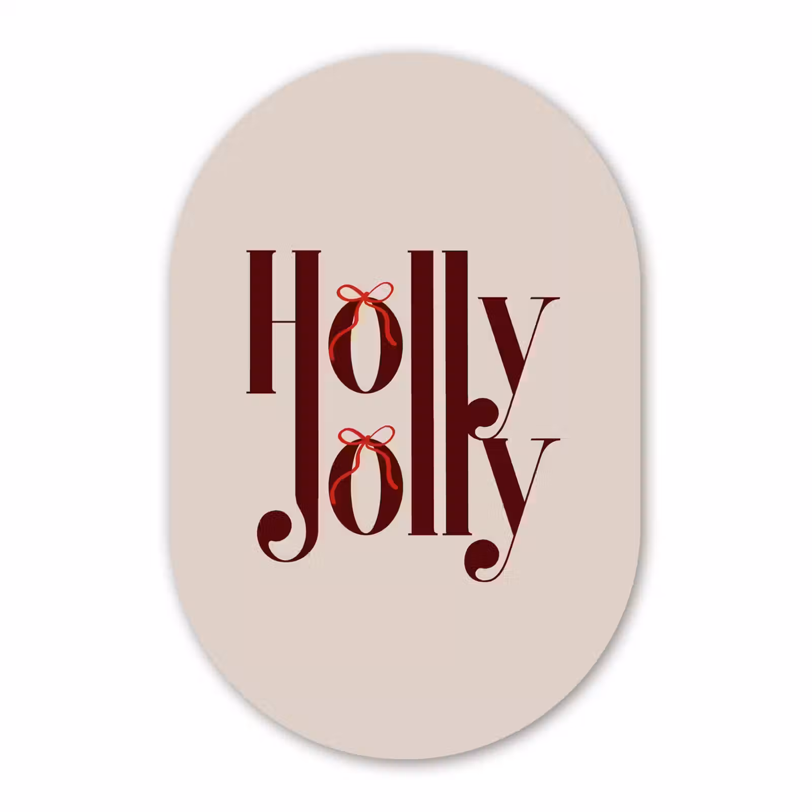 Forexbild Oval - Text – Weihnachten – Braun — 1