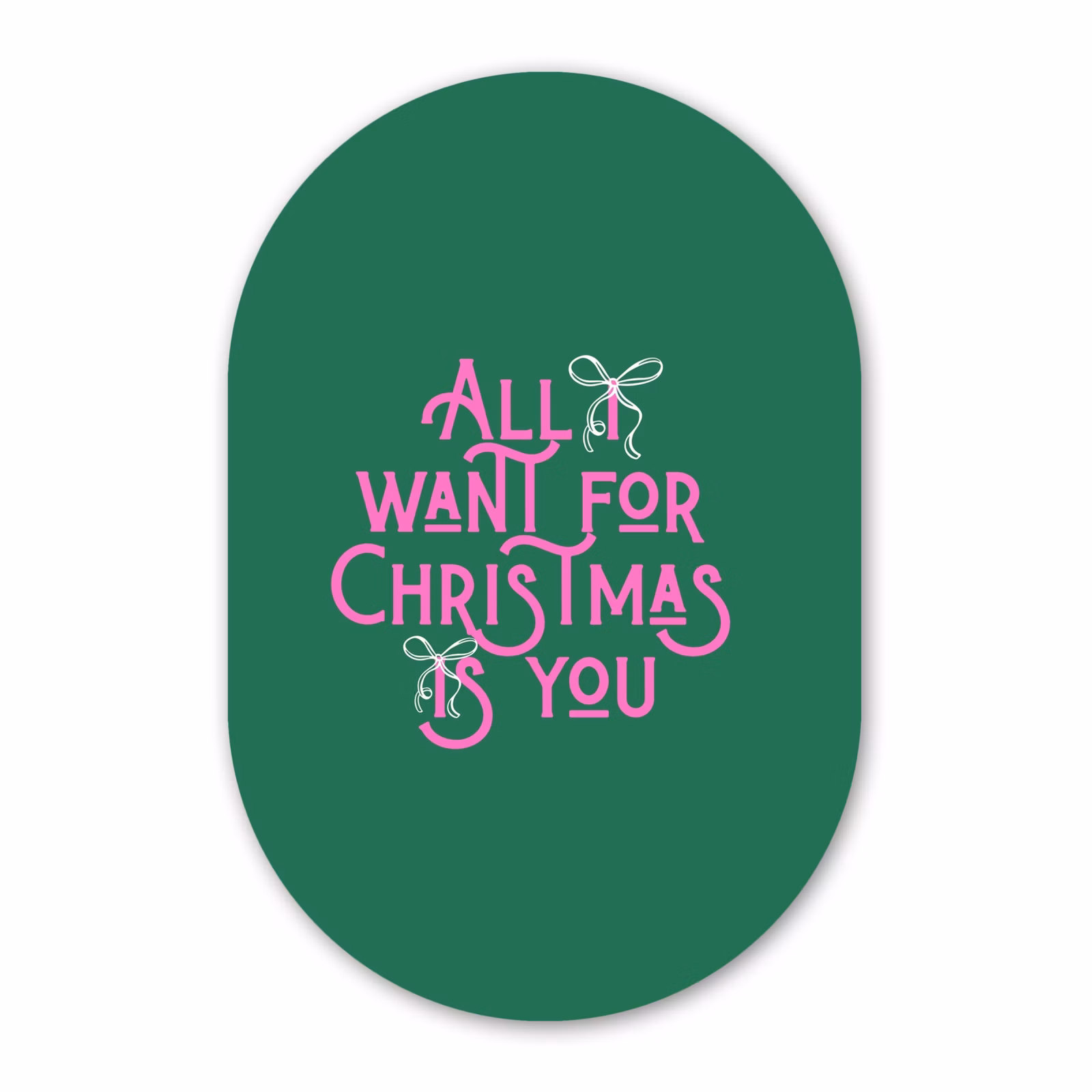 Forexbild Oval - Weihnachten – Text – Rosa – Grün — 1
