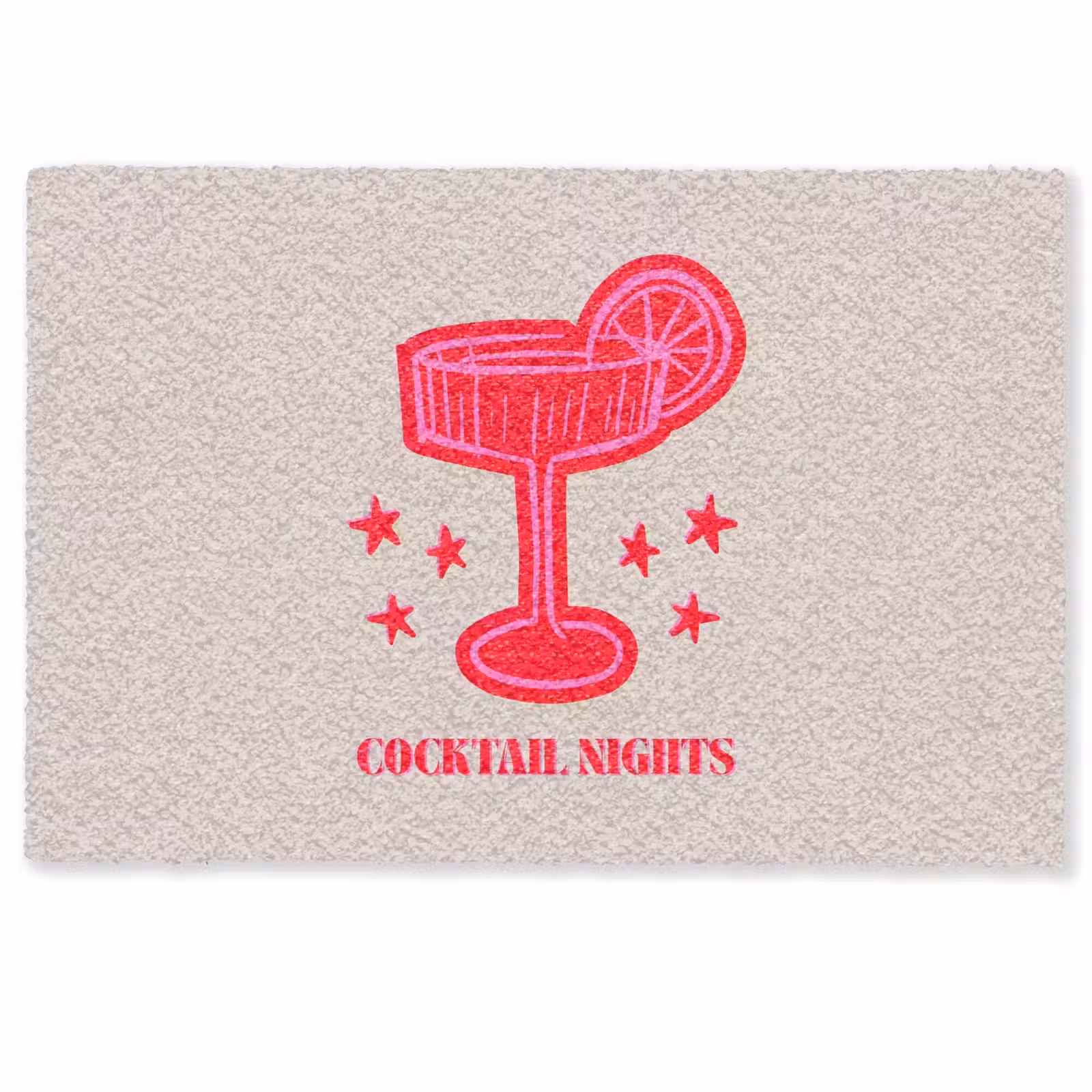 Fußmatte - Cocktail – Weihnachten – Beige – Rosa — 1