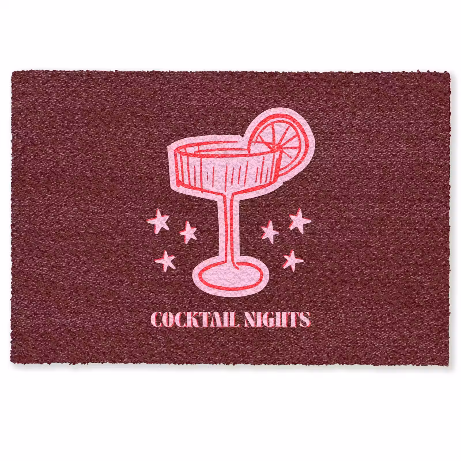 Fußmatte - Cocktail – Weihnachten – Burgunderrot – Rosa — 1